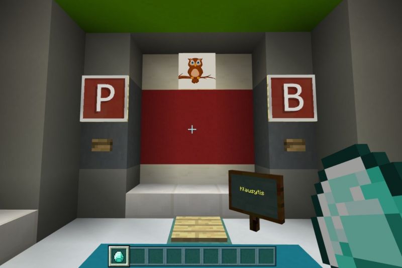 Pasaulio pažinimo pamokos "Minecraft" platformoje