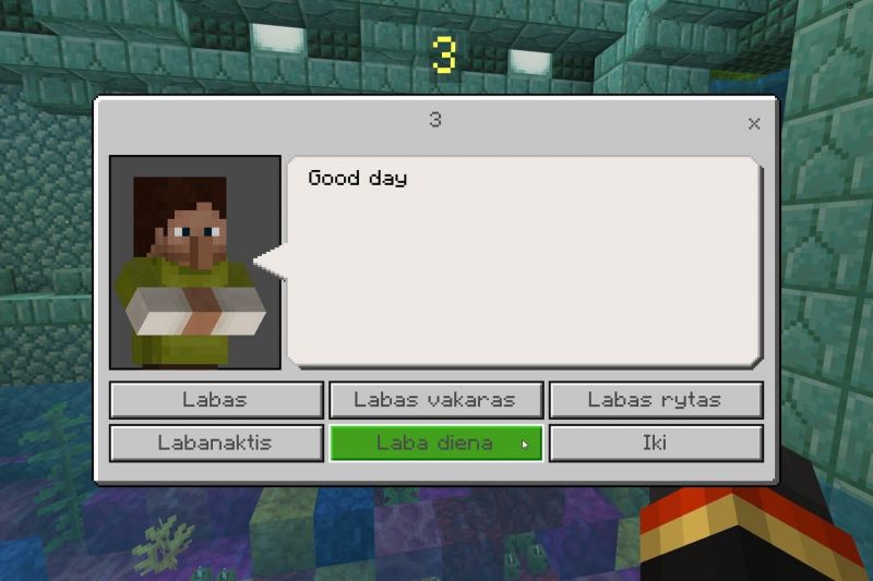 Pasaulio pažinimo pamokos "Minecraft" platformoje