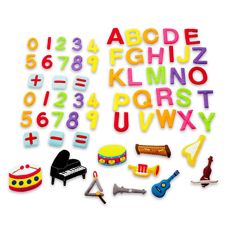 Lipnios figūros žaidimų lentai „Skaičiai, raidės ir muzika“