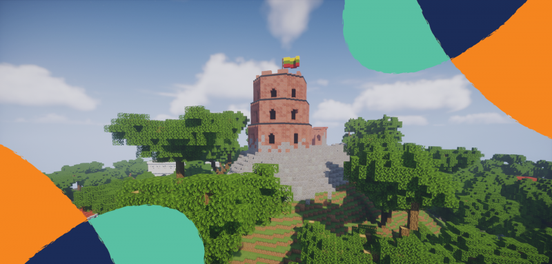 Pasaulio pažinimo pamokos "Minecraft" platformoje